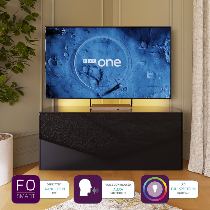 INTEL 1200 Corner Tv Unit, Black