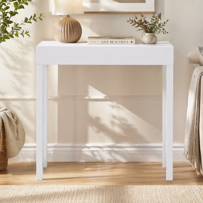 Console moderne, canapé Amy, blanc