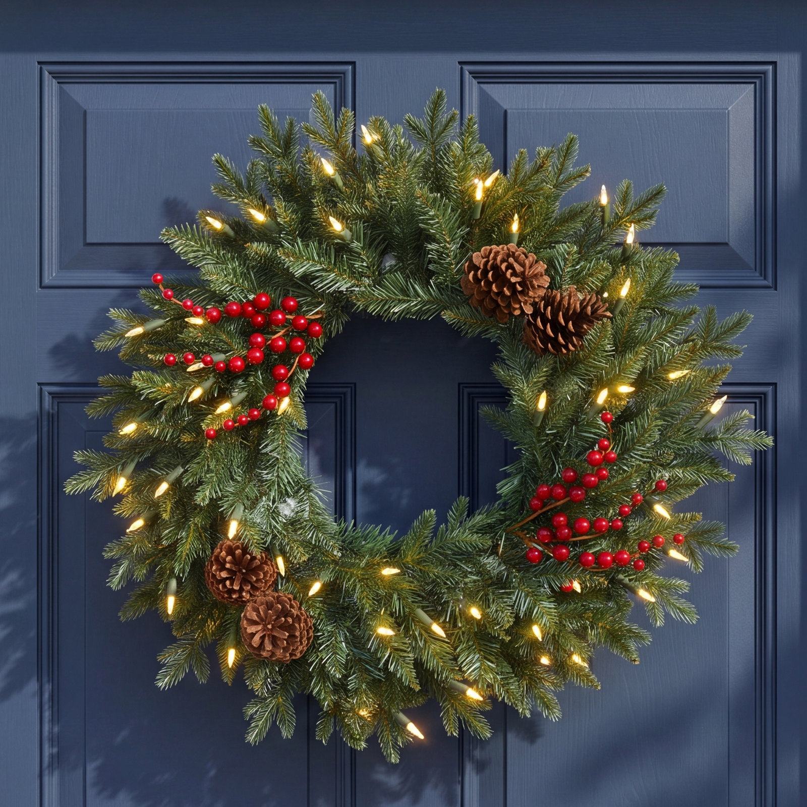 24'' Lighted Wreath