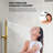 Dual Showerheads Digital Shower System, 12" Ceiling Mount Rainfall Shower Faucet with Handheld Shower-89015408