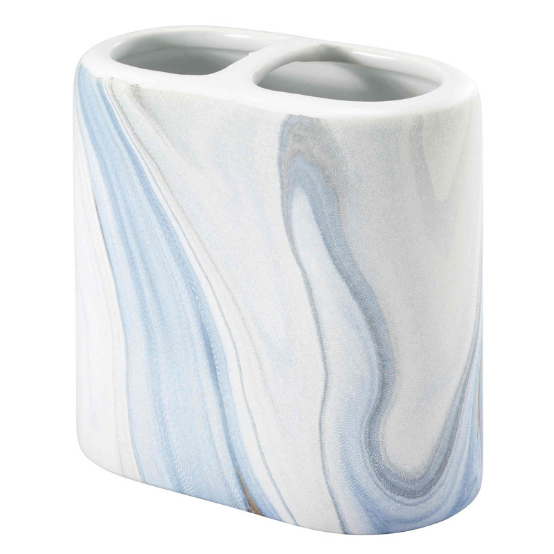 Waves Bath Blue Toothbrush Holder