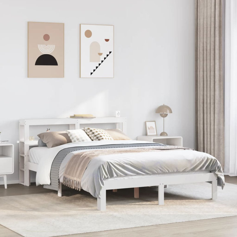 Storage Bed, White, Kingsize (5')