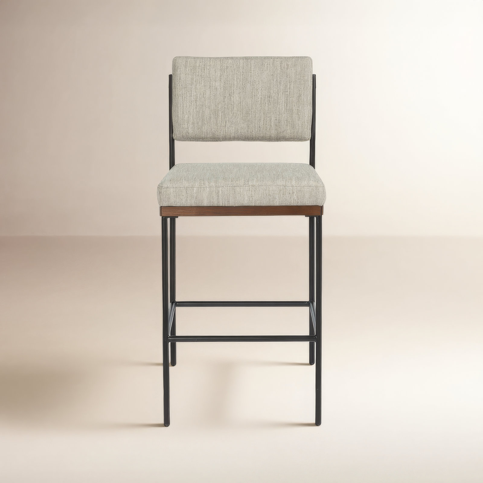 Popovich 30" Bar Stool, Bar Stool (30.3" Seat Height), Savile Flannel/Polyester Blend
