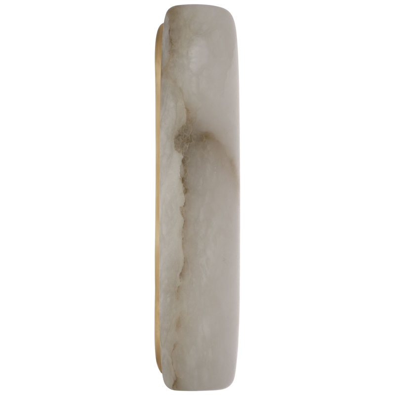 Kelly Wearstler Formosa 26" Linear Sconce, Alabaster/Antique-Burnished Brass, 19.75" H x 4.75" W x 3.25" D, 1400 W