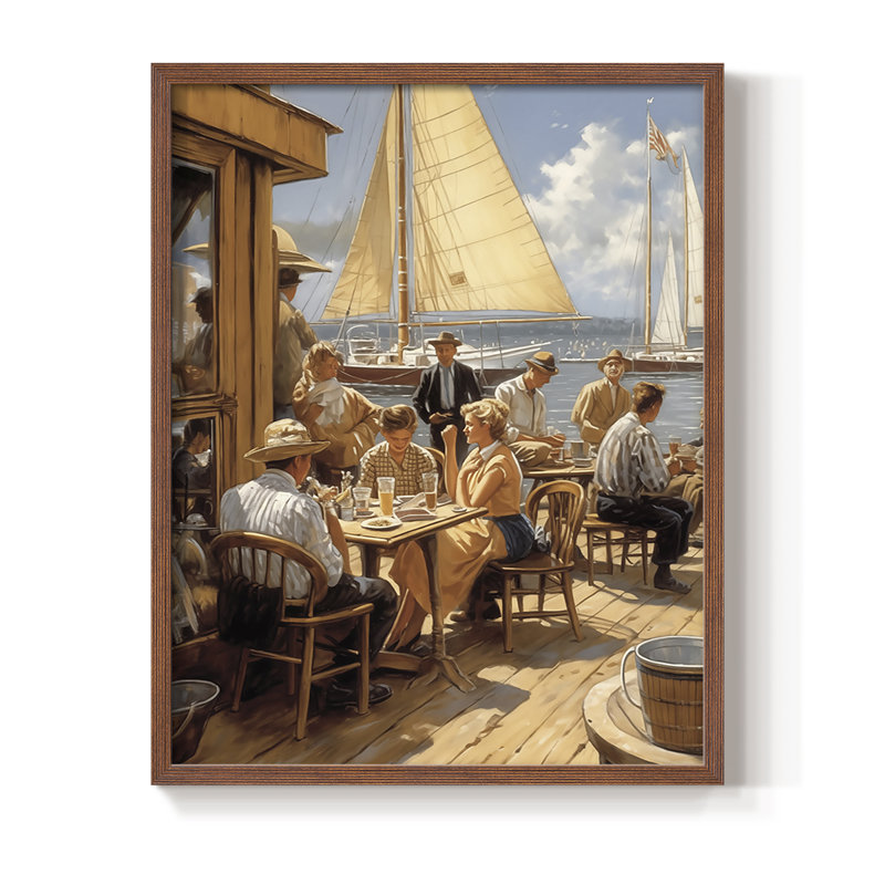 NAUTICAL Series DCxxxxi, reproduction encadrée - bois massif, H 11 po x l 9 po, Noyer