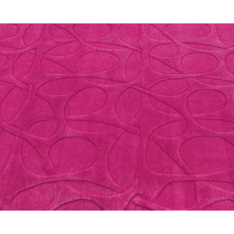 Molecular Wool Area Rug in Pink, Rectangle 9' x 12'