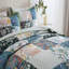 Ensemble de courtepointe réversible 100% coton à motif floral-113494282-102042629