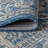 Moten Medallion Textured Weave Navy/Gray Indoor/Outdoor Rug-1281401519
