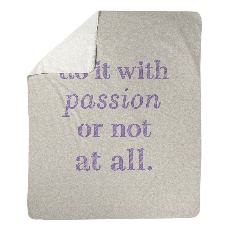 Sewn Throw Blanket, 50" W x 60" L, Light, White/Purple