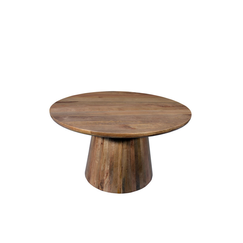 Loon Peak® 54" Natural Solid Wood Pedestal Base Round Top Dining Table ...