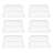 OUKANING 6Pcs Rectangular Clear Food Display Cover for Half Size 1/2 Chafing Dish