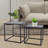 2 PCS Black Frame Nesting Tables