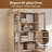 Hazeghi Double Glass Doors and Four Layers of Adjustable Shelving &Bookcase-1874906