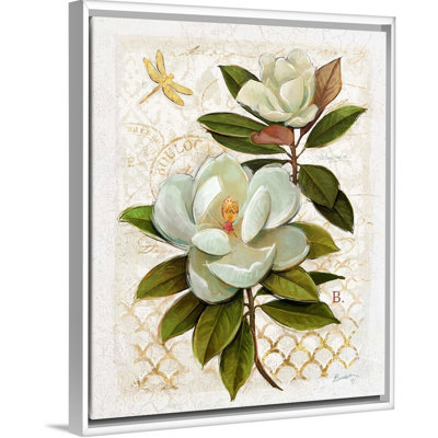 «Heirloom Magnolia» sur toile grise