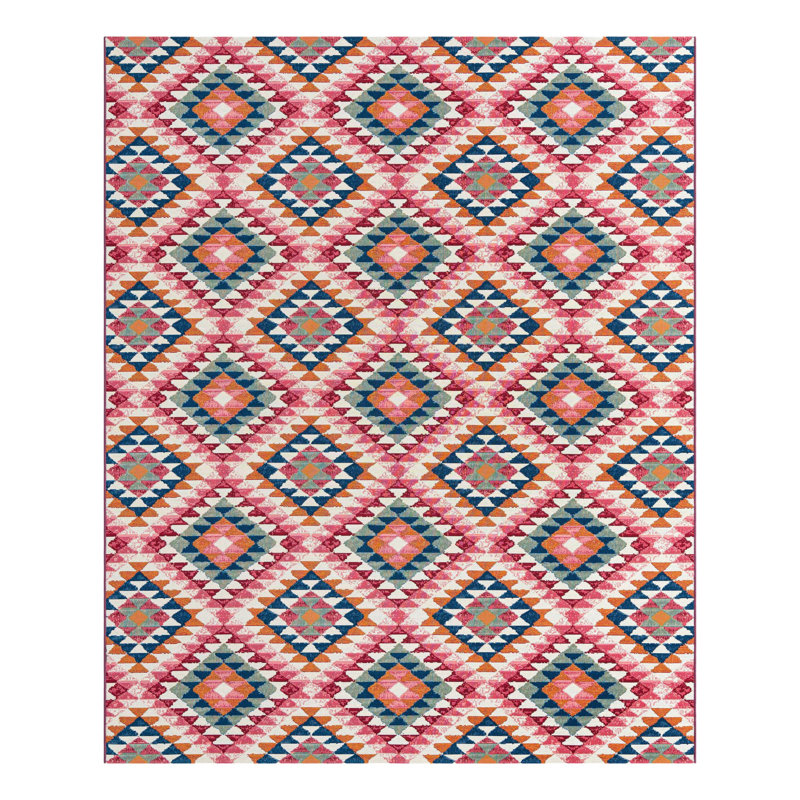 Foundry Select Fethiye Titcomb Indoor/Outdoor Area Rug, Rectangle 7'10" x 10'