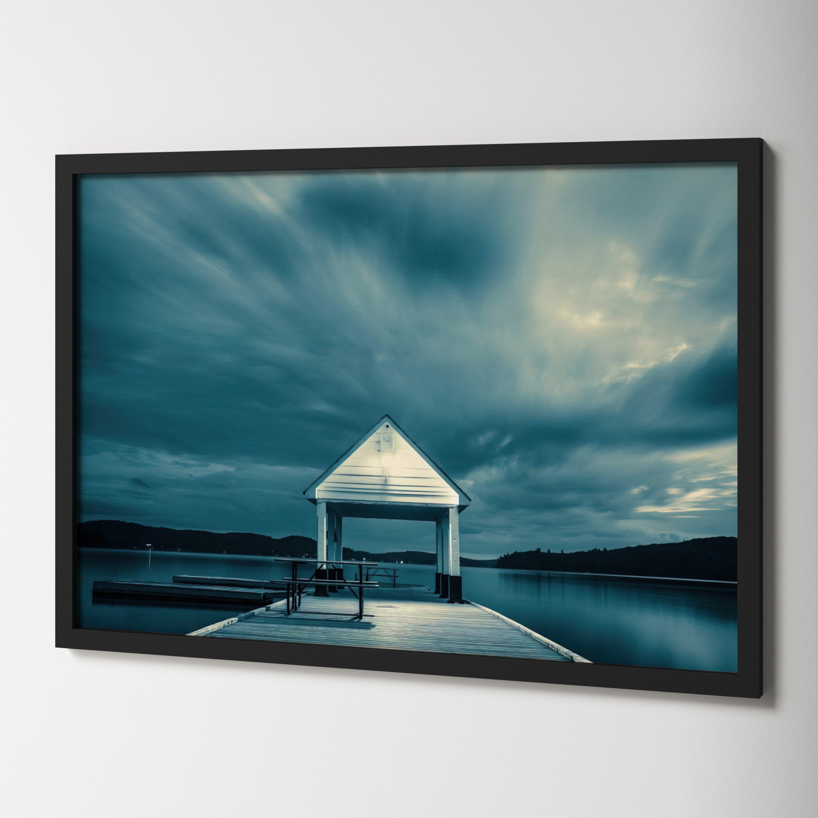 Rosseau Dock by Peter Dušek, Black, 35" H x 50" W x 1.25" D