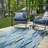 Kivett Lakebed Blue and Ivory Indoor Outdoor Machine Washable Area Rug-1946163189