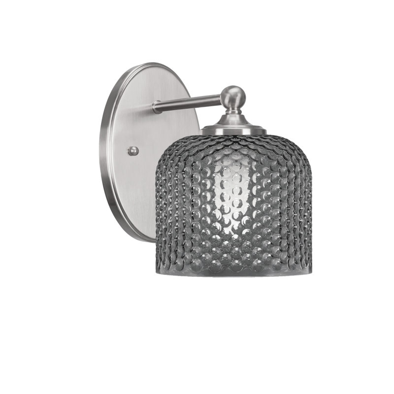 Sheffield Wall Sconce Shown 6" Smoke Glass, Clear