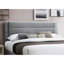 Grand lit moderne - Tête de lit en velours côtelé gris et bac de rangement sous le lit avec base de lit-45392235