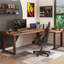 Bureau d'écriture en L en bois massif brun noisette-118354607-118354600-118354603