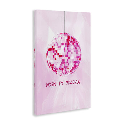 Born To Sparkle Disco Canvas Wall Art by JJ Design House, LLC.