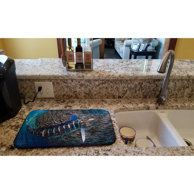 Tapis de séchage marlin à rayures gem