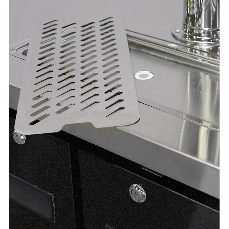 Kegco 20 Cubic Feet Dual Tap Half Barrel (Full Size) Freestanding Kegerator with Door Lock and Adjustable Temperature, Black