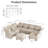 Harlaii 144'' 8 - Piece Upholstered Sectional With Storage-207543080