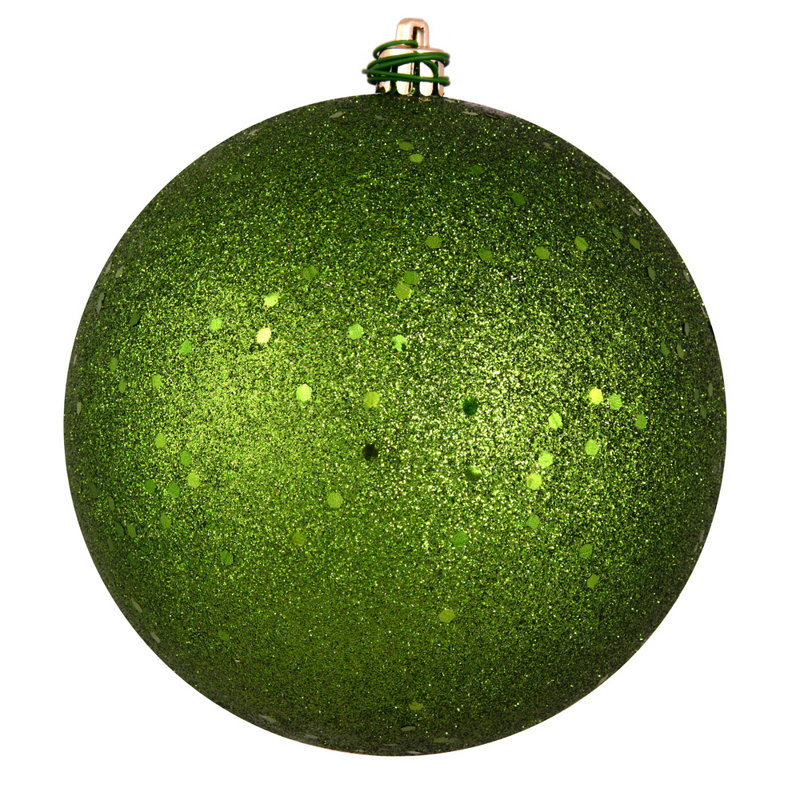 Décoration de boule décorative des Fêtes, H 6 po x l 6 po x P 6 po, Vert genévrier, 4
