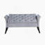 Banc de rangement rembourré avec accoudoirs roulés-149364672