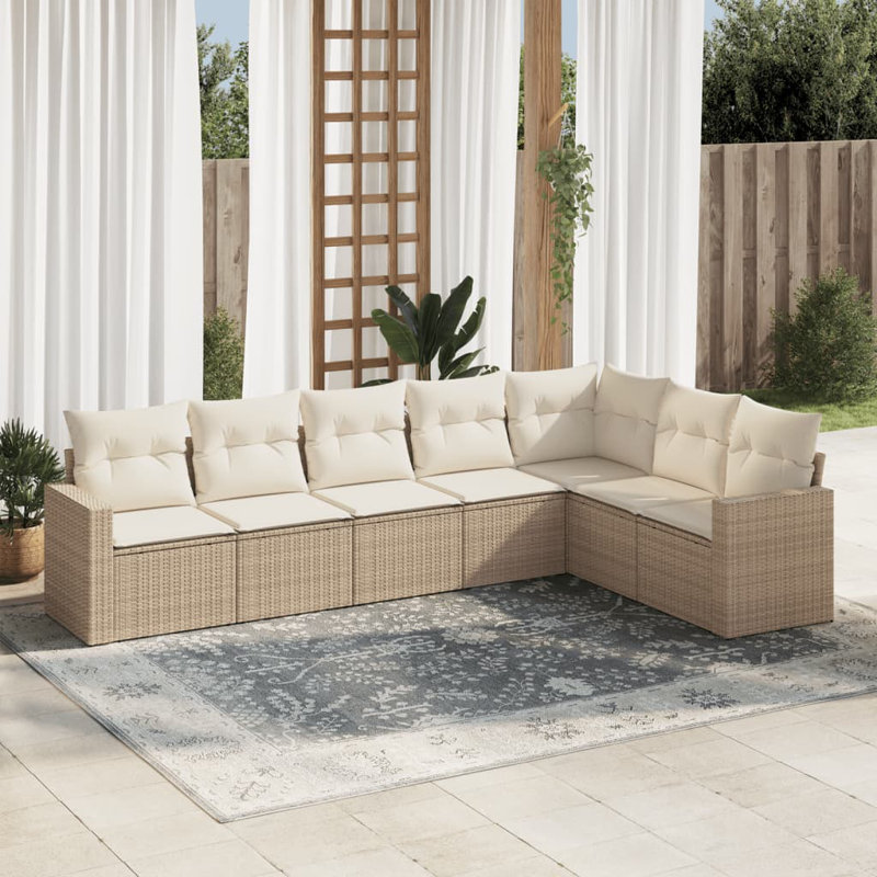 Vidaxl Outdoor Sofa Set Beige
