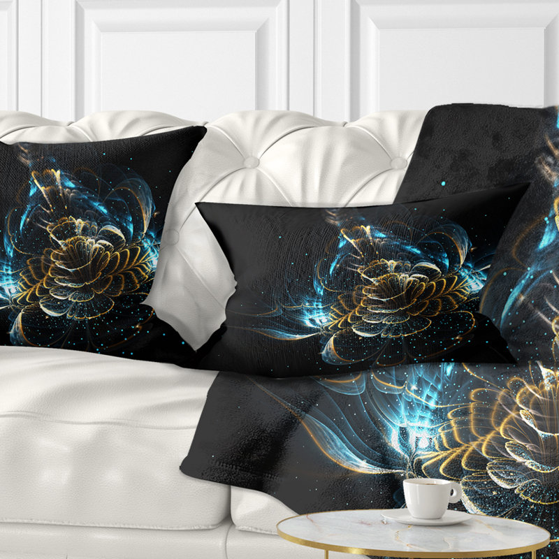 Coussin lombaire floral à fleur brillante