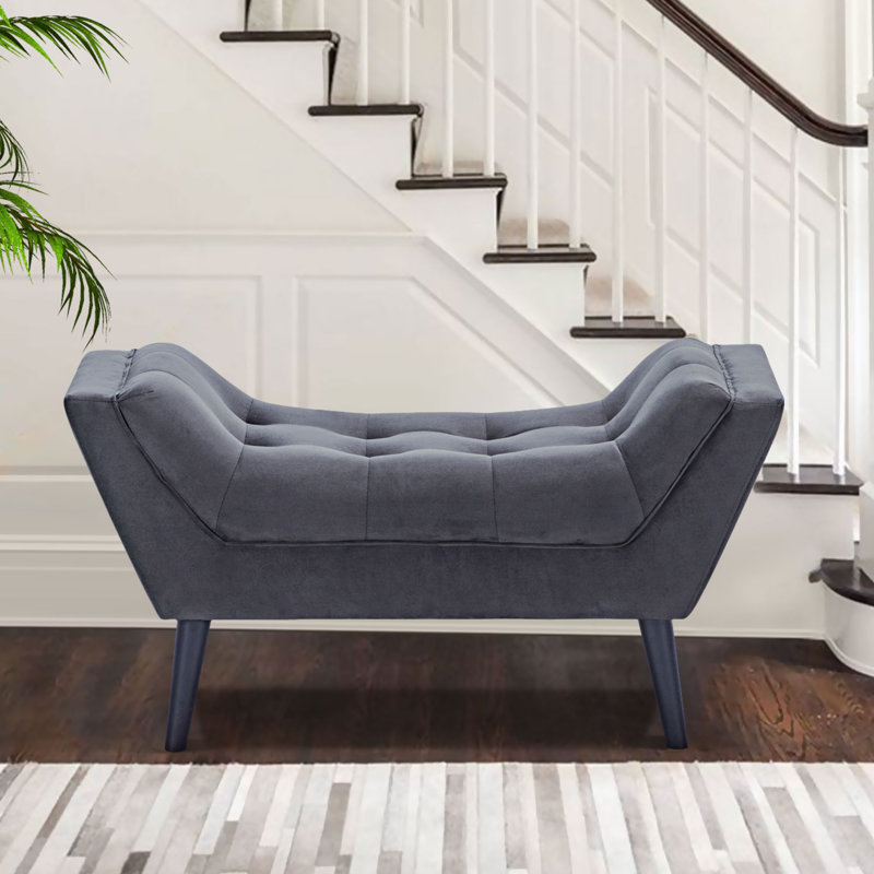 Banc rembourré Fetush, Gris foncé
