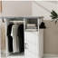 Chariot à repasser avec planche à repasser roulante, armoire à repasser polyvalente avec roues, solution de repassage compacte pour salle de lavage, chambre à coucher, vestiaire - blanc