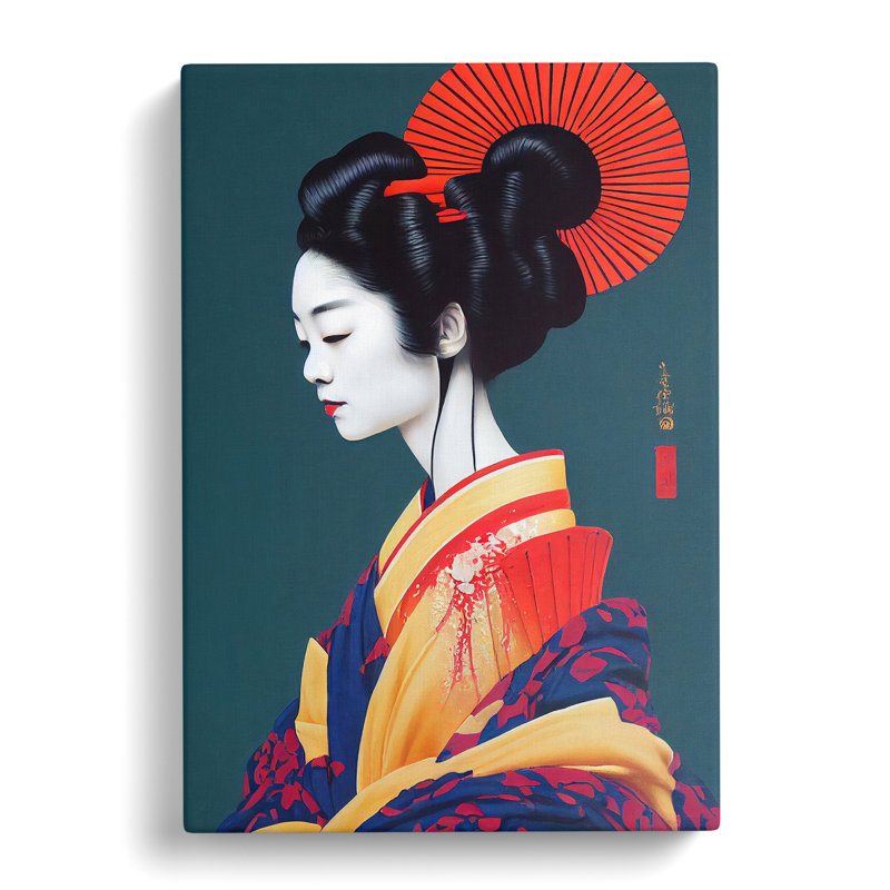 An Amazing Geisha - Wrapped Canvas, 60cm H x 40cm W x 3cm D