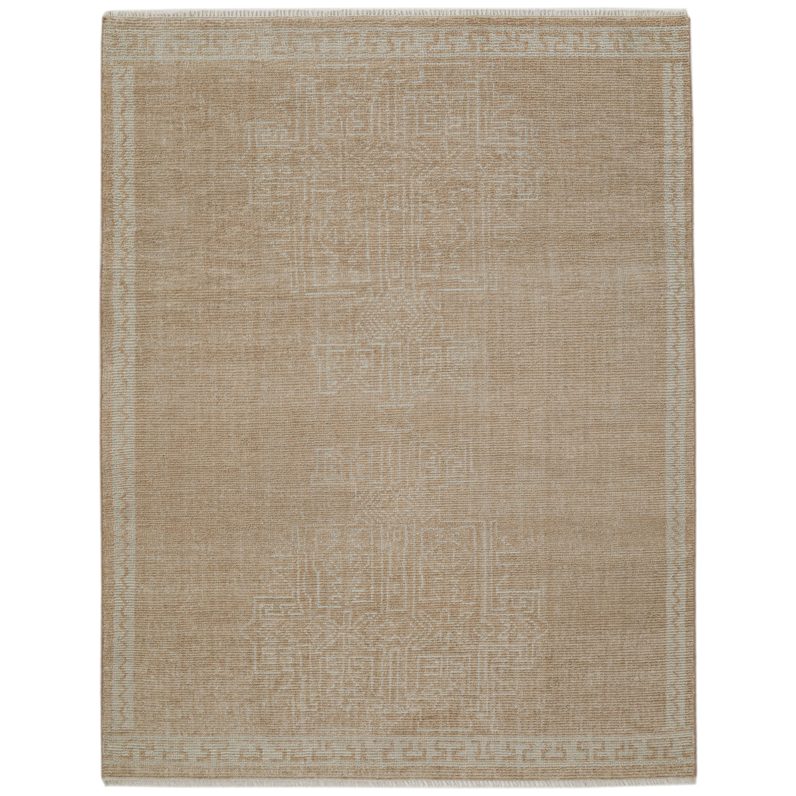 Mira Hand Knotted Wool Area Rug, Rectangle 5' x 8'