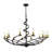 12 - Light Dimmable Candle Style Classic Chandelier With Wrought Iron Accents（Set Of 2）-768418006-768417993