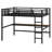 Metal Loft Bed With Power Outlet And LED Lighted, Space-Saving-640583853