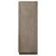 Commode haute Lyni, 5 tiroirs, tablette ouverte, chêne blanchi