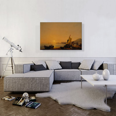 " The Bay Of Naples 1844 " by Ivan Aivazovsky Painting Print
