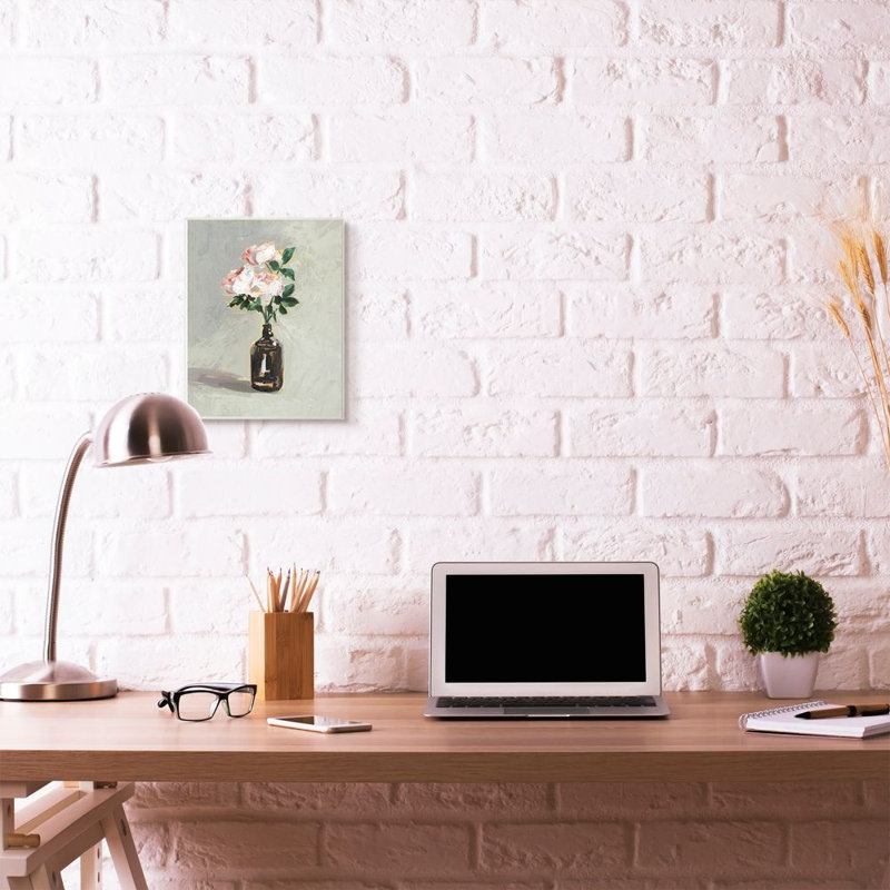 «Flower Jar Paint», impression sur toile, Plaque murale, H 15 po x l 10 po