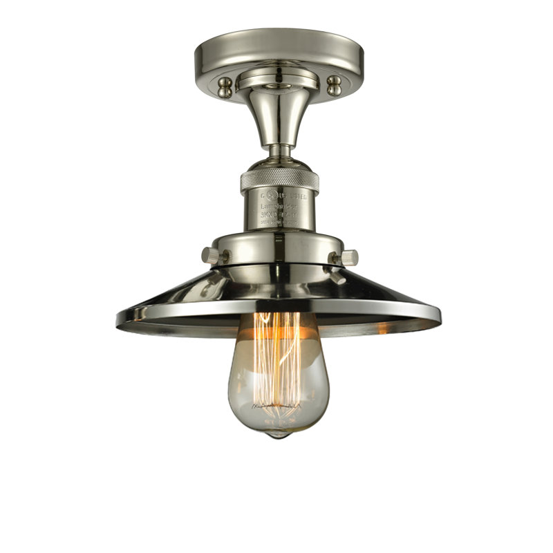 Clintonpark Semi Flush Mount, Polished Nickel