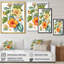 «Blossiming Yellow Retro Hibiscus I - Floral Hibiscus, art mural sur toile-87348170-87348173
