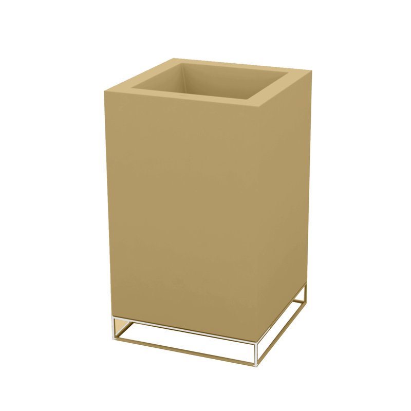 Vela High Resin Pot Planter, Steel, 35.5" H x 15.75" W x 15.75" D