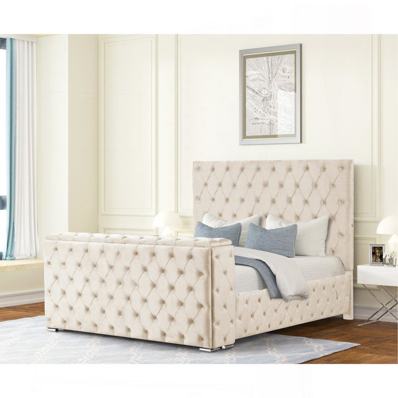 Ensemble de chambre avec grand meuble-lavabo 4 pièces Encore, Beige