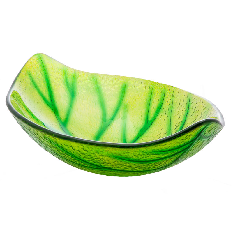Eden Bath 14.5'' Green Tempered Glass Specialty Bathroom Sink