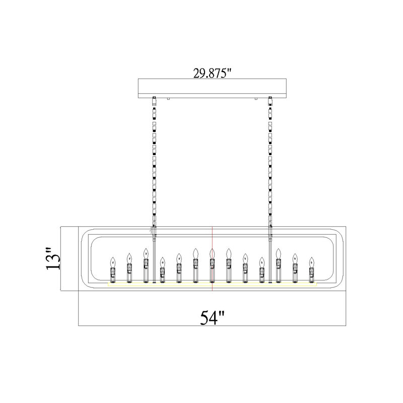 13 - Light Kitchen Island Pendant, Matte Black