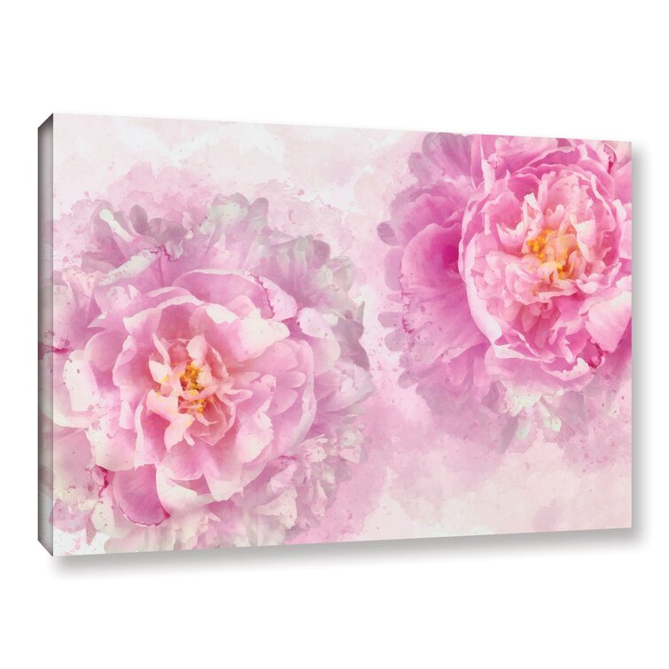 Red Barrel Studio® Two Peonies 2 - Print on Canvas | Wayfair