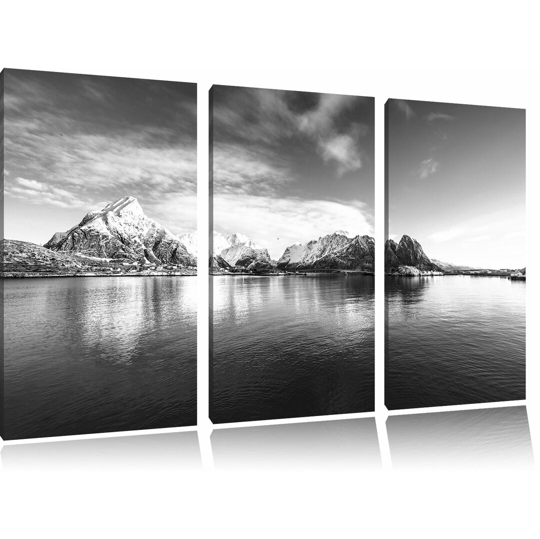 3-tlg. Leinwandbilder-Set „Lofoten in Norwegen“, Fotodruck