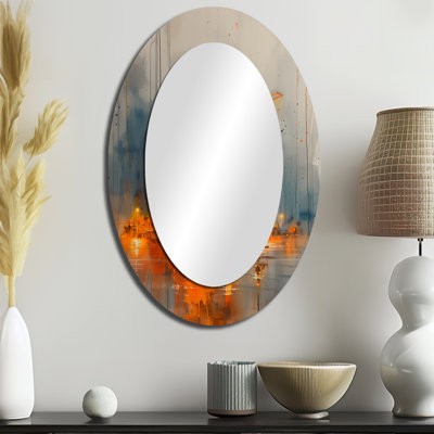Miroir mural orange orange